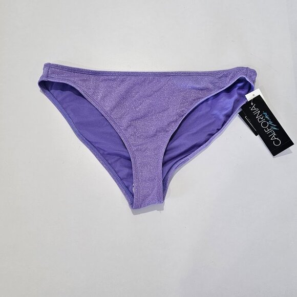 California Waves Metallic Shine Hipster Bikini Bottoms - Picture 5 of 8